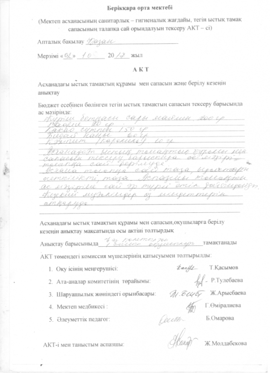 Ыстық тамақ сапасы