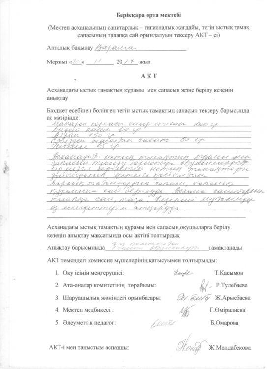 Ыстық тамақ сапасы