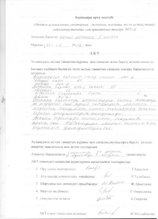 Ыстық тамақ сапасы