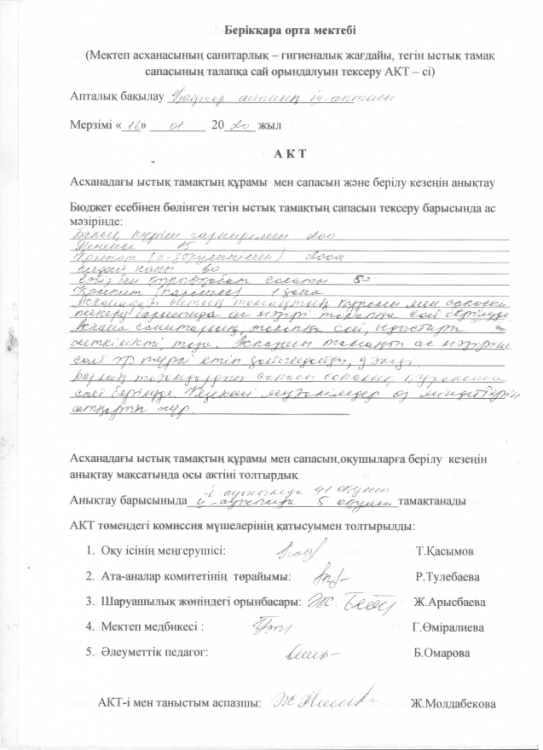 Ыстық тамақ сапасы
