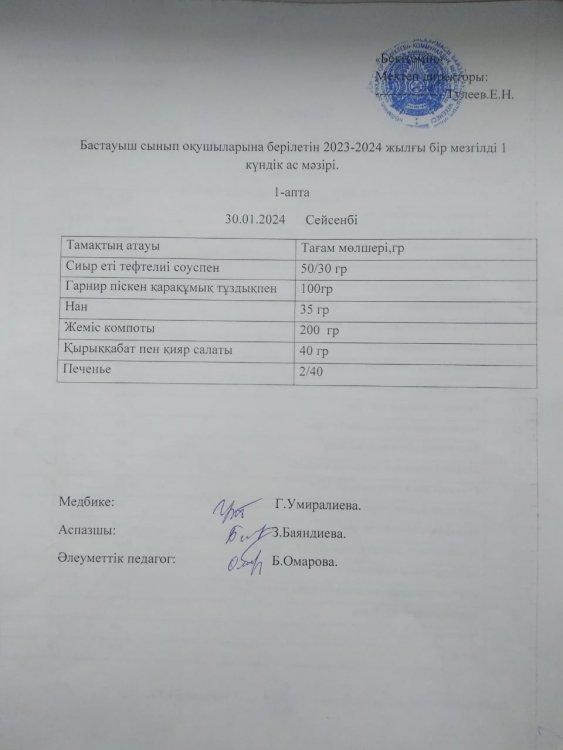 Ас мәзірі